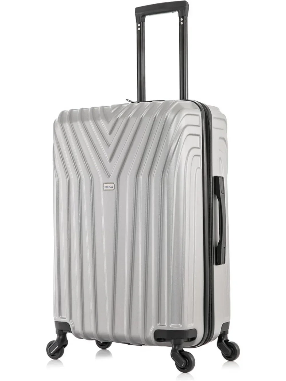 Lightweight 24-Inch Medium Hardside Spinner Luggage - Stylish Grey Travel Bag